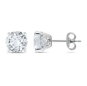4.8 ct. t.w. White Sapphire Stud Earrings